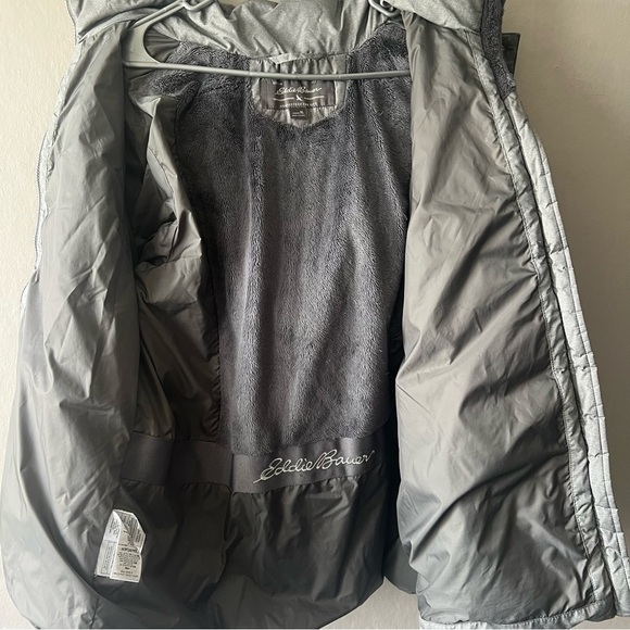 Eddie Bauer Grey Down Puffer Jacket Size XL - Picture 4 of 12